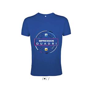 Finitions : Impression numérique quadri sur t-shirt homme Sol's modèle Régent Fit . 
Couleurs aux choix (voir fiche couleur) panachage couleur possible. Avantages : L'impression numérique haute définition avec blanc de soutien permet un rendu de cou... 